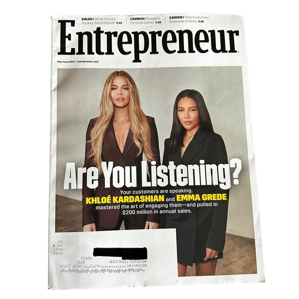 Entrepreneur Magazine Khloe Kardashian and Emma Grede May / June 2023